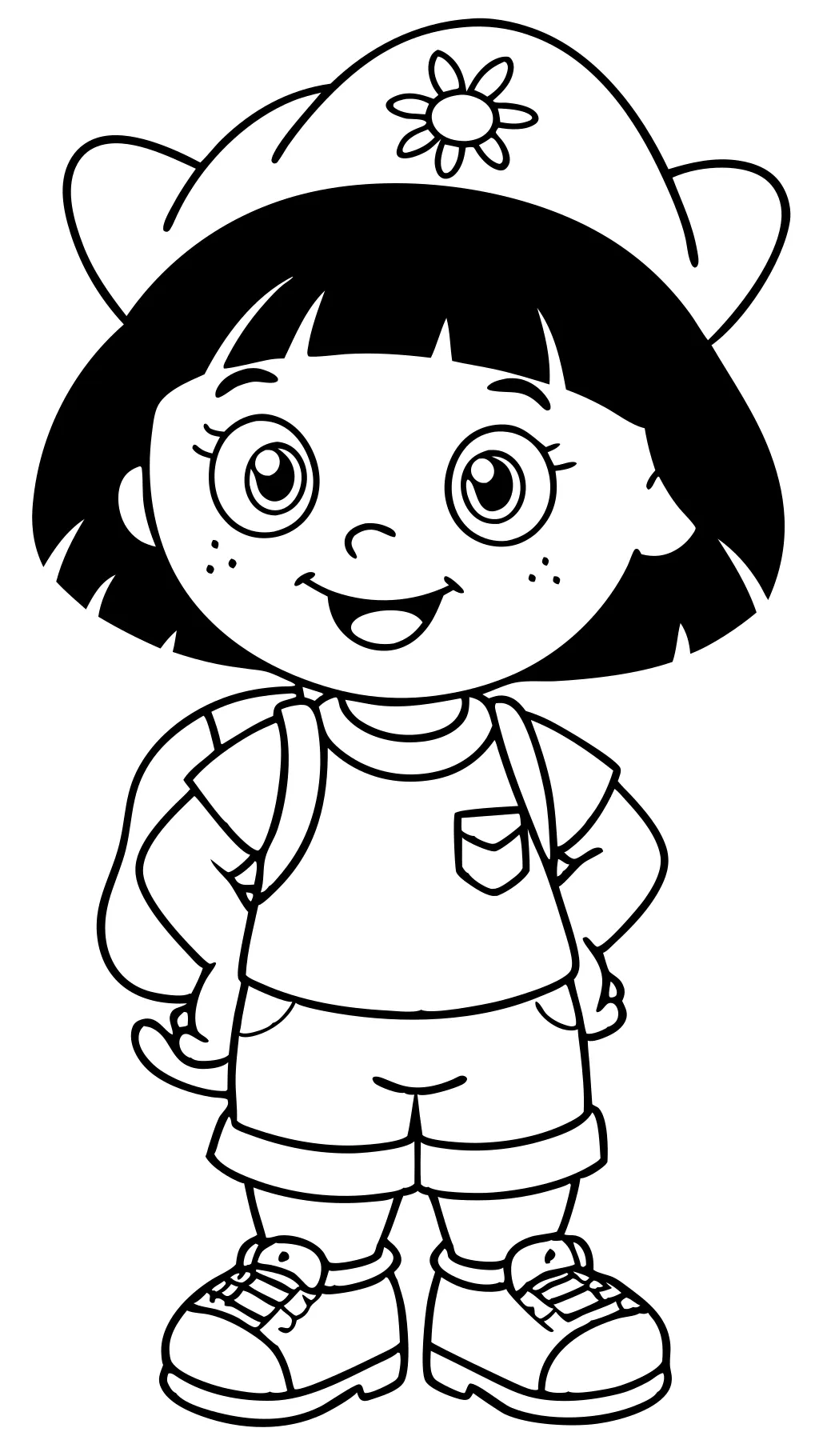 Páginas para colorear de dibujos animados de Dora